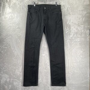 Levi's 513 Jeans men's 34x31 Black Wash Slim Straight Fit Denim Stretch Dark